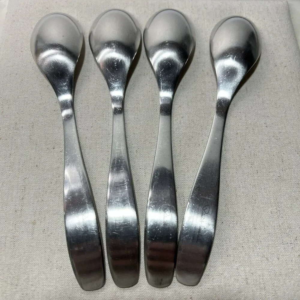 Robert Welch Linton Place Oval Soup Spoon Stainless Flatware Set 4